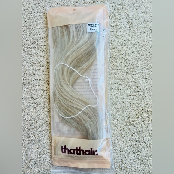 Cream Blonde Hair Extensions Halo - Picture 3 of 4